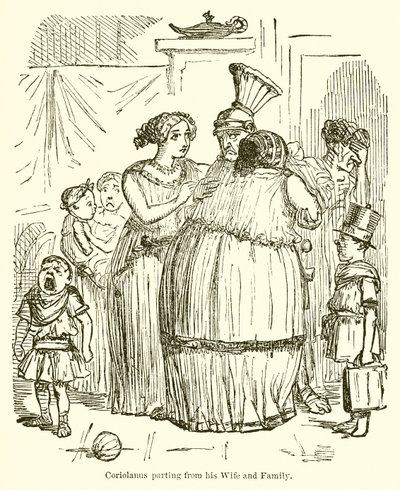 Coriolano si separa dalla moglie e dalla famiglia da John Leech