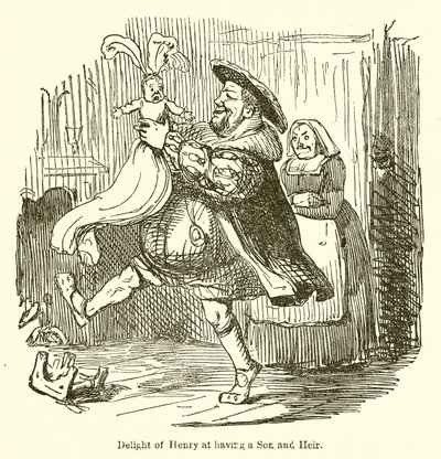 La gioia di Henry per avere un figlio ed erede da John Leech