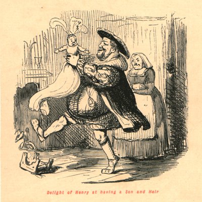 Delizia di Enrico per avere un figlio ed erede, 1897 da John Leech