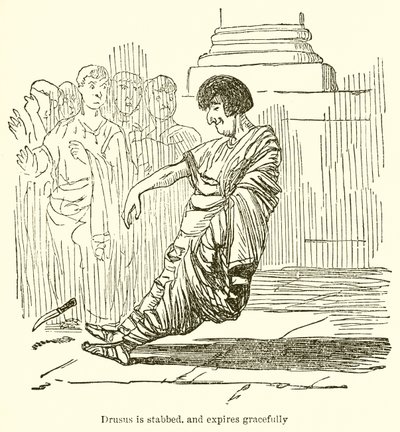 Druso viene pugnalato e muore con grazia da John Leech