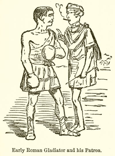 Gladiatore romano antico e il suo patrono da John Leech