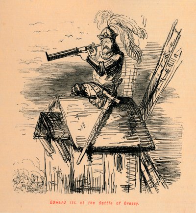 Edoardo III alla battaglia di Cressy, c1860 da John Leech