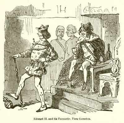 Edoardo II e il suo favorito, Piers Gaveston da John Leech