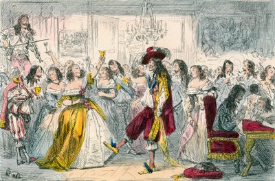 Festa serale, epoca di Carlo II da John Leech