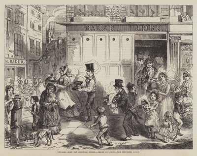 Portare a casa la cena di Natale da John Leech