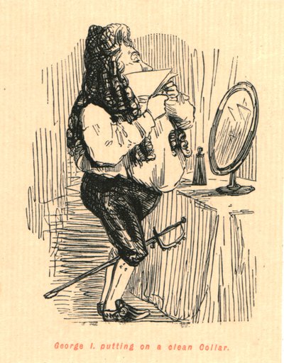 Giorgio I che indossa un colletto pulito da John Leech