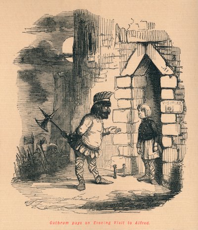Guthrum fa una visita serale ad Alfred, c1860 da John Leech