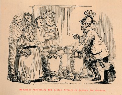 Annibale chiede ai sacerdoti cretesi di diventare i suoi banchieri, 1852 da John Leech