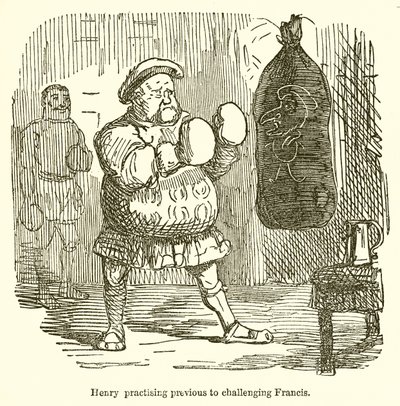 Enrico che si esercita prima di sfidare Francesco da John Leech