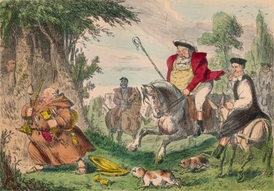 Enrico VIII a caccia di monaci, 1850 da John Leech