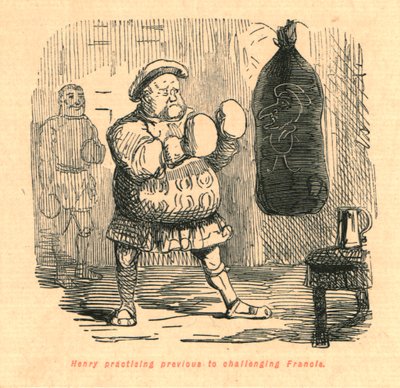 Enrico che si esercita prima di sfidare Francesco, 1897 da John Leech