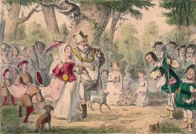 Enrico VIII e la sua regina a una festa di maggio, 1850 da John Leech