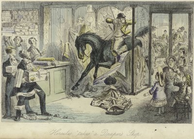 Ercole prende un negozio di drapperia da John Leech