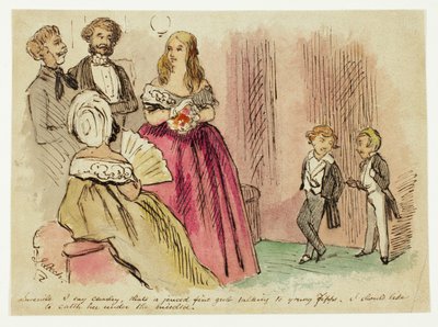 Gioventù: Dico io, Charley, quella è una ragazza davvero bella. da John Leech