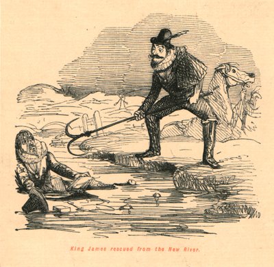 Re Giacomo salvato dal Nuovo Fiume da John Leech