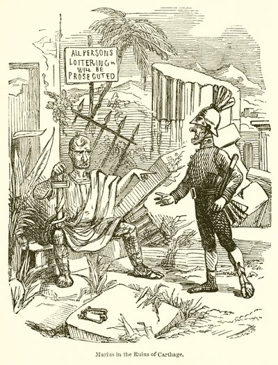 Mario nelle rovine di Cartagine da John Leech