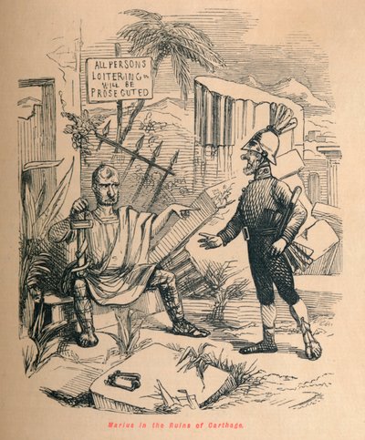 Mario nelle rovine di Cartagine, 1852 da John Leech