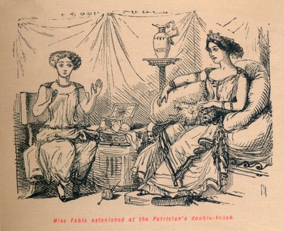 Miss Fabia sorpresa dal doppio colpo del patrizio, 1852 da John Leech