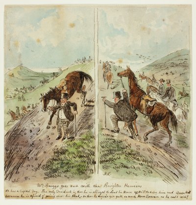 Mr. Briggs esce con i Brighton Harriers da John Leech