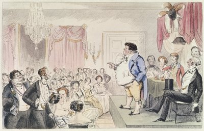 La lezione di Mr Jorrocks sulla caccia, da un libro di Robert Smith Surtees (1805-64) da John Leech