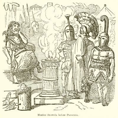 Muzio Scevola davanti a Porsenna da John Leech