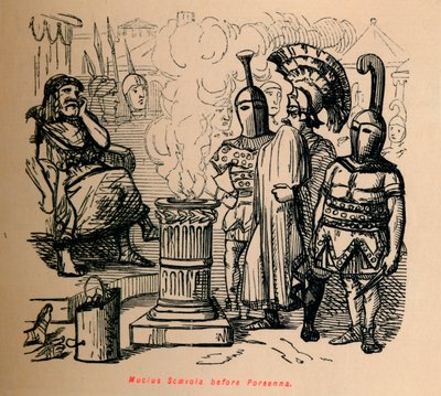 Muzio Scevola davanti a Porsenna, 1852 da John Leech