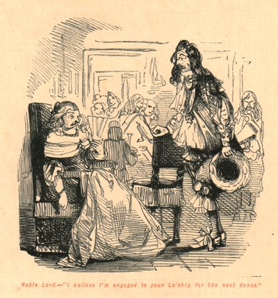 Nobile Signore. - Credo di essere impegnato con la vostra Signoria per il prossimo ballo, 1897 da John Leech