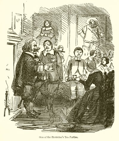 Una delle feste del tè del Protettore da John Leech