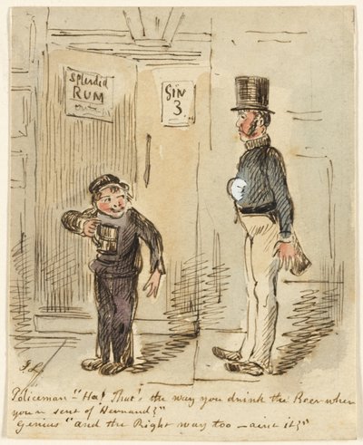 Poliziotto e ragazzo da John Leech