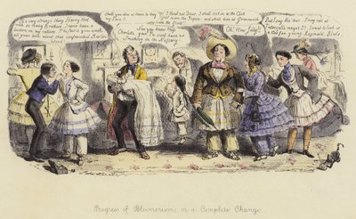 Progresso del Bloomerismo, o un cambiamento completo da John Leech