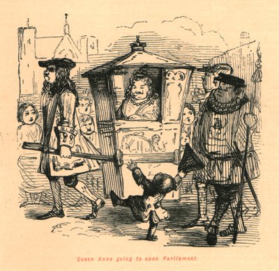 La regina Anna va ad aprire il Parlamento, 1897 da John Leech