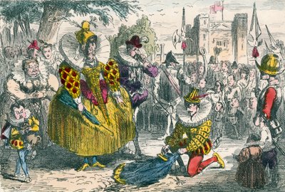 Regina Elisabetta e Sir Walter Raleigh da John Leech