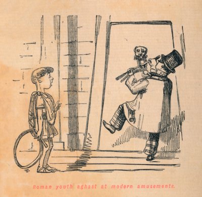 Giovane romano sbalordito dai divertimenti moderni, 1852 da John Leech