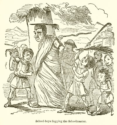 Scolari che frustano il maestro da John Leech