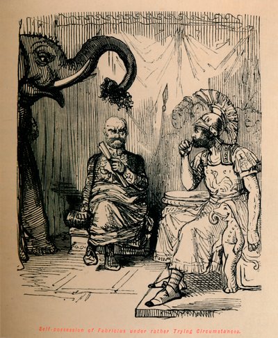 Autocontrollo di Fabricius in circostanze piuttosto difficili, 1852 da John Leech
