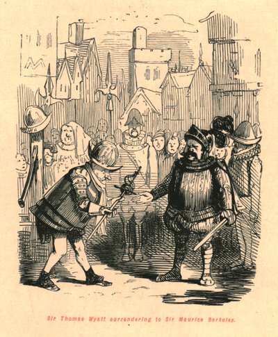 Sir Thomas Wyatt si arrende a Sir Maurice Berkeley, 1897 da John Leech