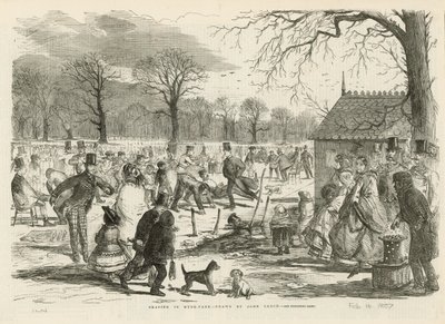 Pattinaggio a Hyde Park da John Leech