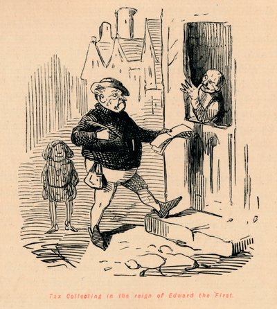 Raccolta delle tasse durante il regno di Edoardo I da John Leech