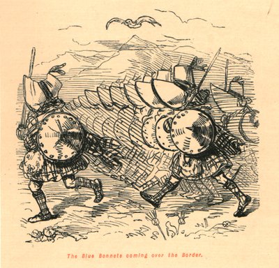 I berretti blu che attraversano il confine da John Leech