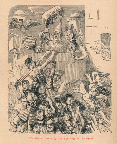 La cittadella salvata dal chiocciare delle oche da John Leech