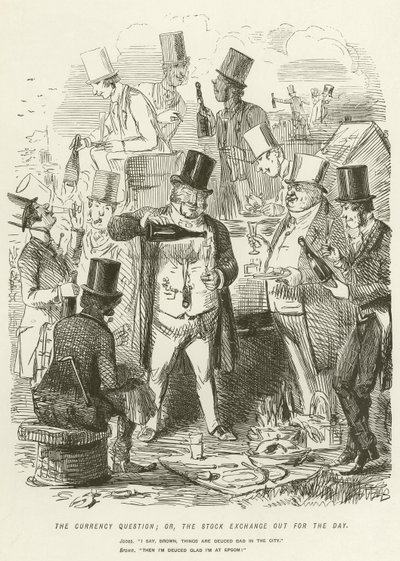 La questione della valuta; o, la Borsa in vacanza da John Leech