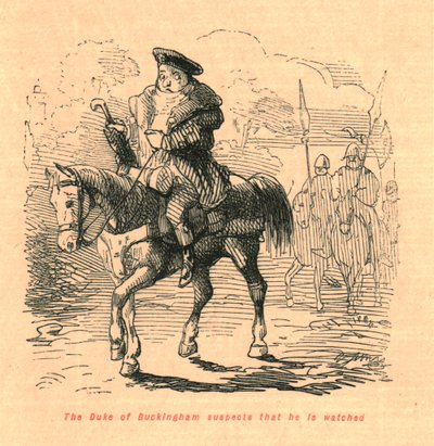 Il Duca di Buckingham sospetta di essere osservato, 1897 da John Leech