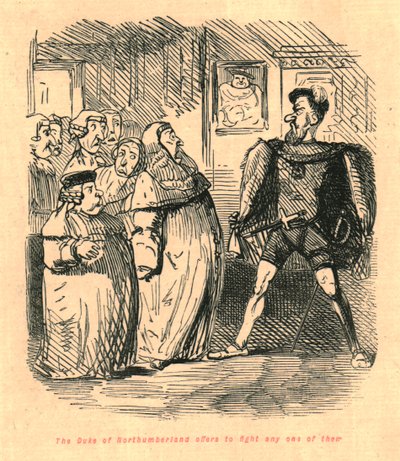 Il Duca di Northumberland offre di combattere chiunque da John Leech