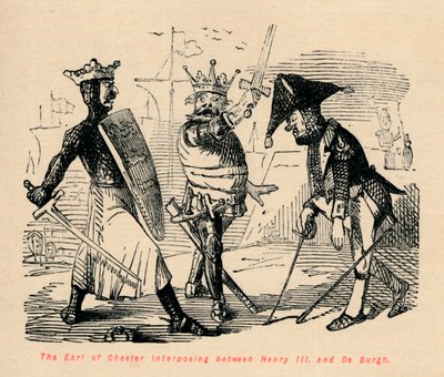 Il conte di Chester che interpone tra Enrico III e De Burgh da John Leech