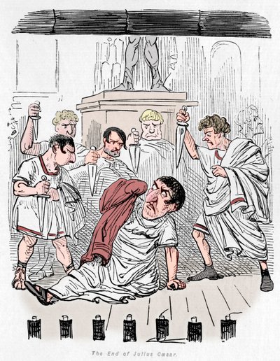 La fine di Giulio Cesare, 1852 da John Leech
