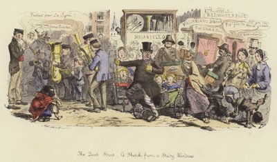 La strada tranquilla, uno schizzo da una finestra di studio da John Leech