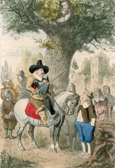La quercia reale, la famiglia Penderell non ha idea di dove sia Carlo!!! da John Leech