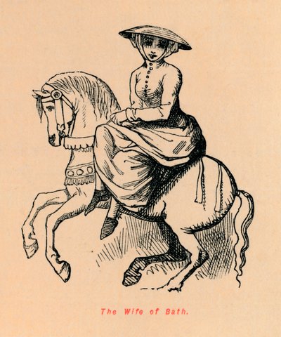 La moglie di Bath, c1860 da John Leech