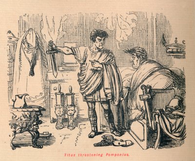 Tito minaccia Pomponio, 1852 da John Leech