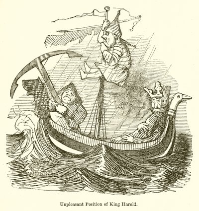 Posizione spiacevole di Re Harold da John Leech
